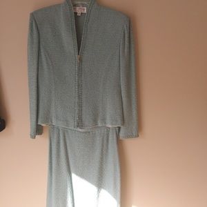 ST. John Light Blue Knit Suit